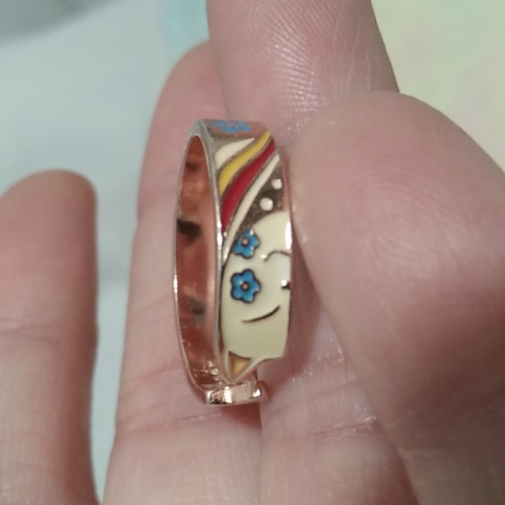 LANMENSY Demon Slayer Anime Ring 18kt Rose Gold Over 925 Sterling Silver Sz.7 - Picture 2 of 12
